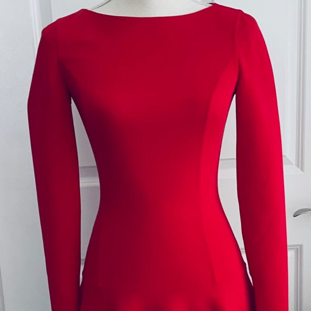 MICHAEL KORS COLLECTION RED SWING SKIRT DRESS - SIZE 38